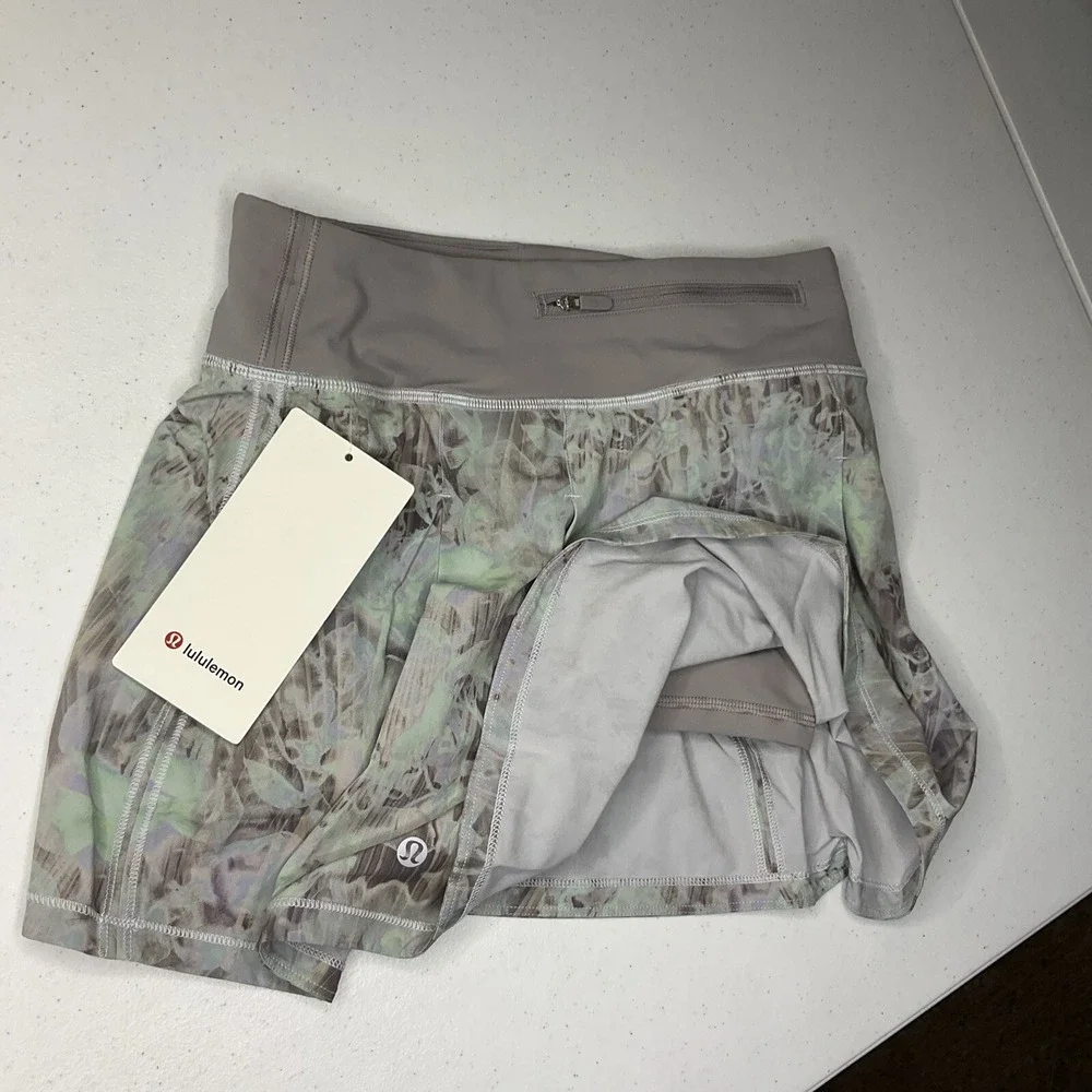 Lululemon Skirt Skort Pace Rival Sz 2 MR Mid-Rise 3.5